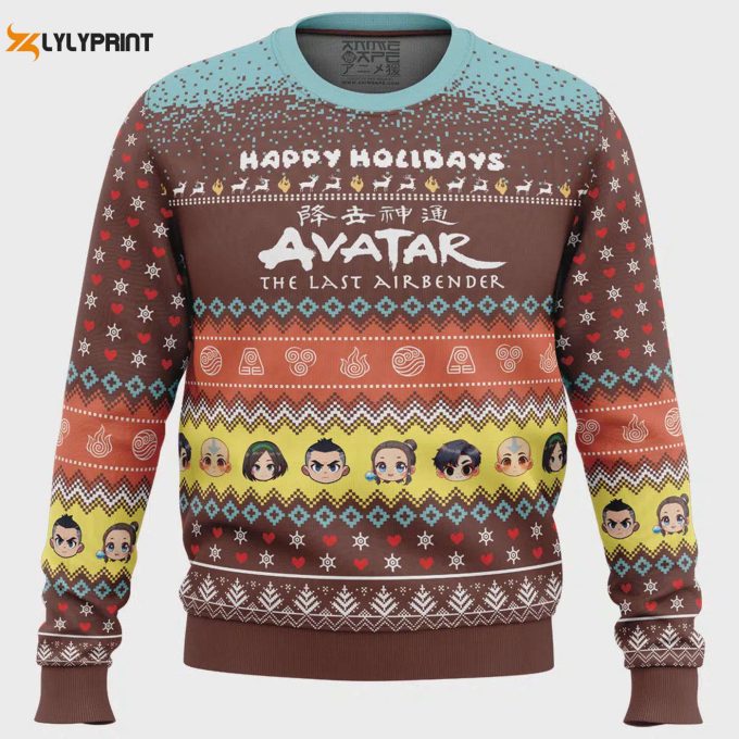 Get Festive With Happy Holidays Avatar The Last Airbender Ugly Christmas Sweater