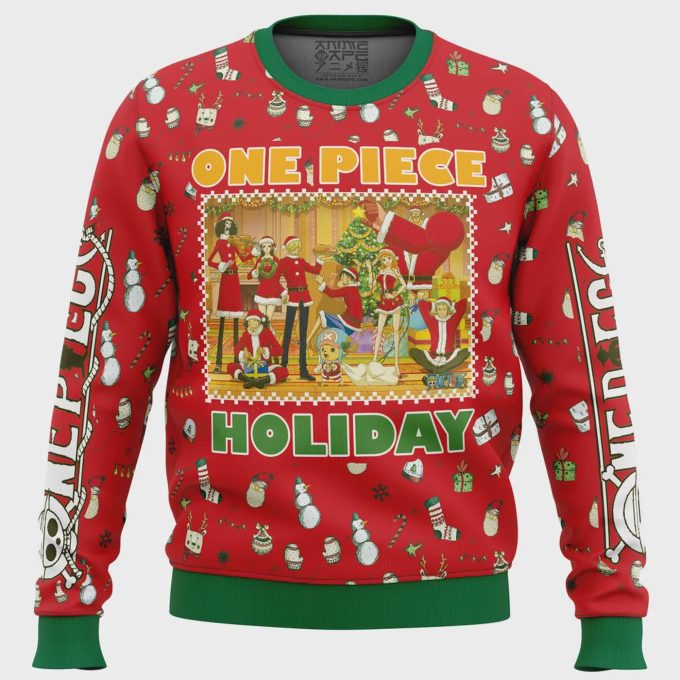 Get Festive With Happy Holidays One Piece Ugly Christmas Sweater – Perfect For The Holidays!