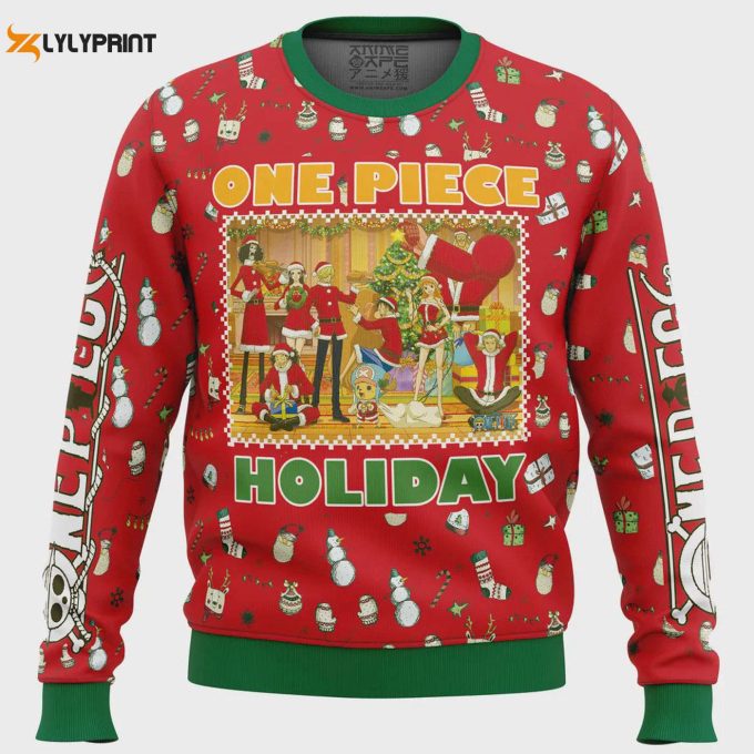 Get Festive With Happy Holidays One Piece Ugly Christmas Sweater – Perfect For The Holidays!