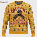 Get Festive with Heart Ablaze Rengoku Demon Slayer Christmas Sweater – Perfect for Anime Lovers!