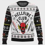 Get Festive with HellFire Club Stranger Things Ugly Christmas Sweater – Perfect for Fans & Holiday Parties!