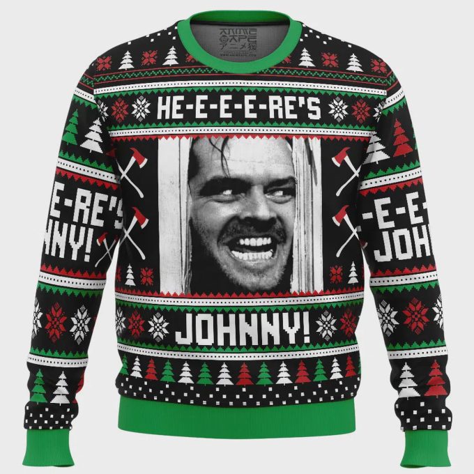 Get Spooky With The Here S Johnny Ugly Christmas Sweater From The Shining – Limited Edition Festive Wear