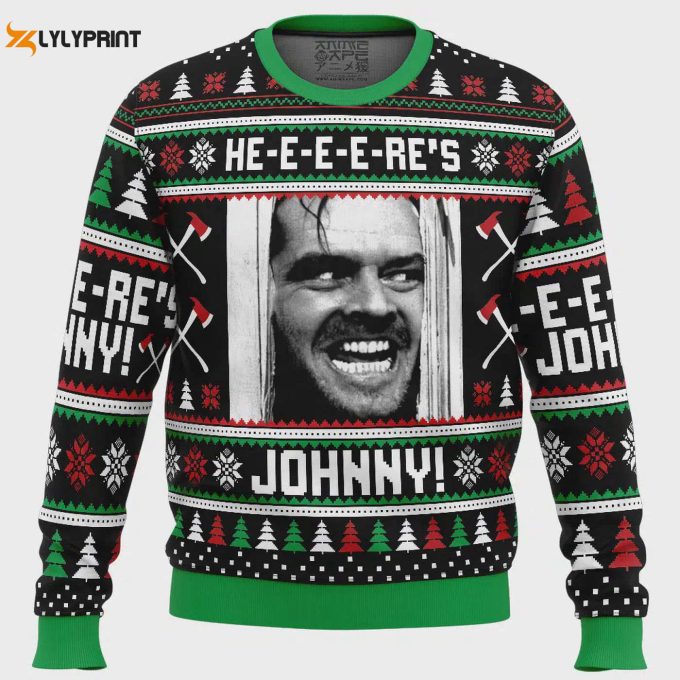 Get Spooky With The Here S Johnny Ugly Christmas Sweater From The Shining – Limited Edition Festive Wear