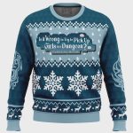 Hestia Familia Emblem DanMachi Ugly Christmas Sweater – Festive Anime-Inspired Apparel for Holiday Celebrations