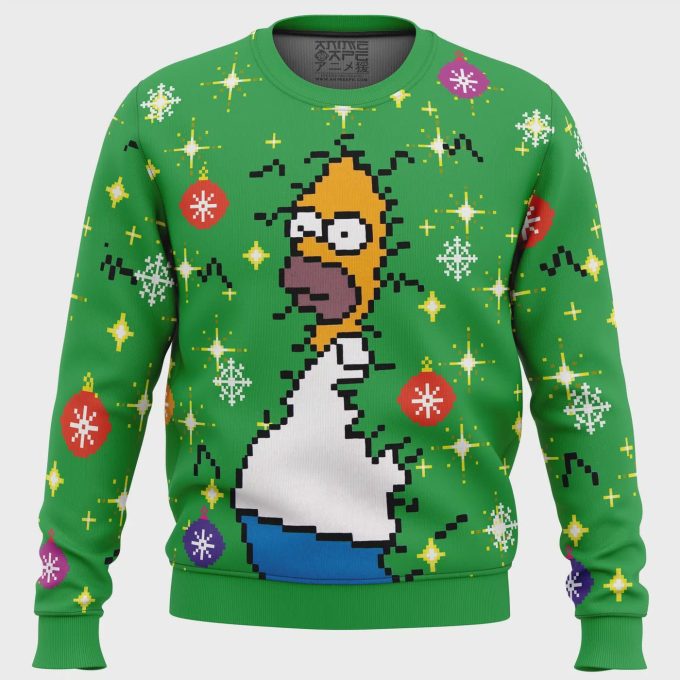 Homer Bush Meme Ugly Christmas Sweater From The Simpsons - Festive &Amp; Fun Apparel 2