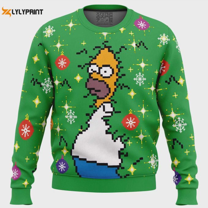 Homer Bush Meme Ugly Christmas Sweater From The Simpsons - Festive &Amp;Amp; Fun Apparel 1