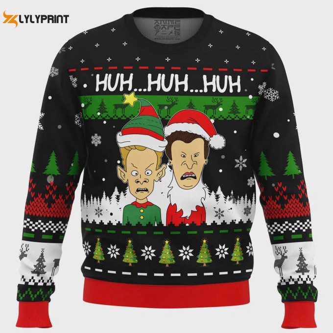 Get Festive With Beavis And Butthead Ugly Christmas Sweater - Limited Edition Holiday Apparel 1