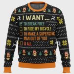 I Want To Break Free Queen Ugly Christmas Sweater: Festive and Fun Apparel for the Holidays!