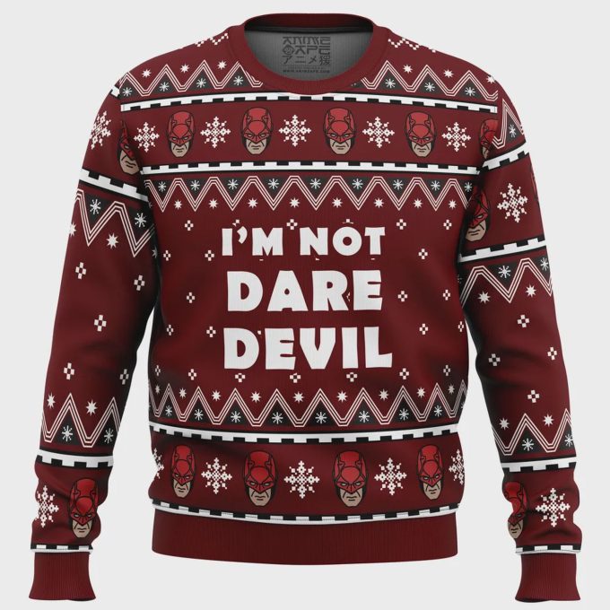 Dazzle With Marvel S I M Not Daredevil Ugly Christmas Sweater