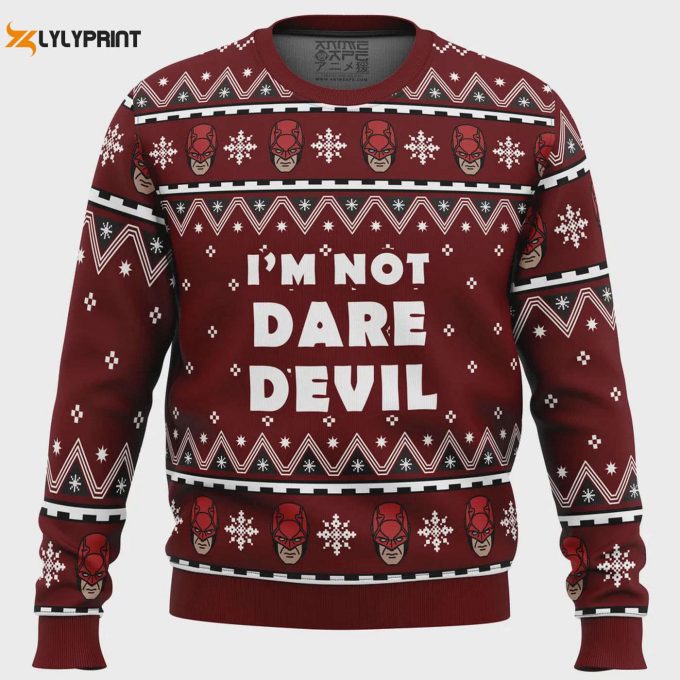 Dazzle With Marvel S I M Not Daredevil Ugly Christmas Sweater