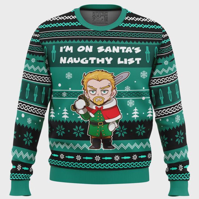 Get Festive With The I M On Santa S Naughty List Vinland Saga Ugly Christmas Sweater 2