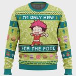 Get Festive with the I m Only Here For The Food Food Wars Ugly Christmas Sweater!