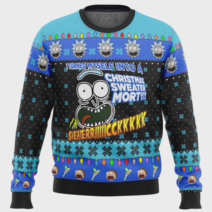 I M Sweater Rick – Rick &Amp; Morty Ugly Christmas Sweater: Festive Fun With Iconic Characters!