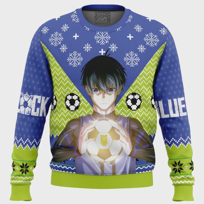 Get Festive With Isagi Yochi Blue Lock Ugly Christmas Sweater – Stylish &Amp; Unique Holiday Attire