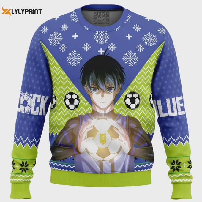 Get Festive With Isagi Yochi Blue Lock Ugly Christmas Sweater – Stylish &Amp;Amp; Unique Holiday Attire