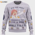 Get Festive with Miss Kobayashi’s Dragon Maid Ugly Christmas Sweater – Perfect for Beer Lovers!