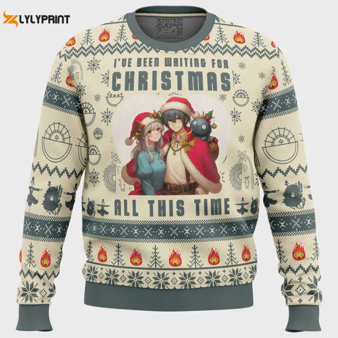 Howl’s Moving Castle Ugly Christmas Sweater - Festive &Amp;Amp; Fun Holiday Attire 1