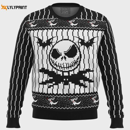 Spooky & Stylish: Jack Skellington Nightmare Before Christmas Ugly Sweater