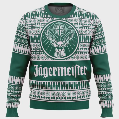 Jagermeister Green Ugly Christmas Sweater: Festive & Fun Holiday Apparel for Fans Limited Edition