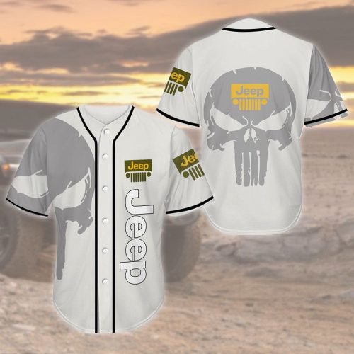 Jeep Skull Baseball Tee Jersey Shirt – Gift for Men Women