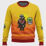 Get Festive with Jingle All The Way Mandalorian Ugly Christmas Sweater – Limited Edition Holiday Apparel