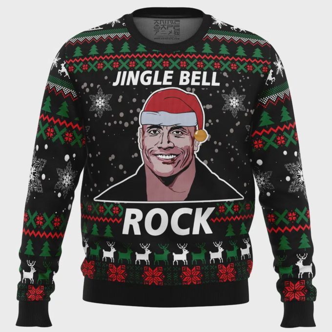 Dwayne Johnson Jingle Bell Rock Ugly Christmas Sweater - Festive &Amp; Fun Holiday Apparel 2