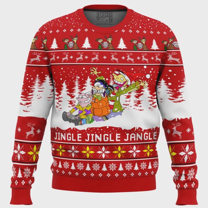 Jingle Jingle Jangle Ed Edd N Eddy Ugly Christmas Sweater – Festive And Fun Holiday Apparel