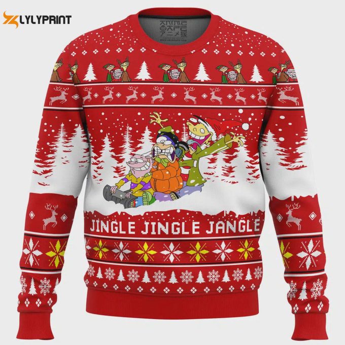 Jingle Jingle Jangle Ed Edd N Eddy Ugly Christmas Sweater – Festive And Fun Holiday Apparel