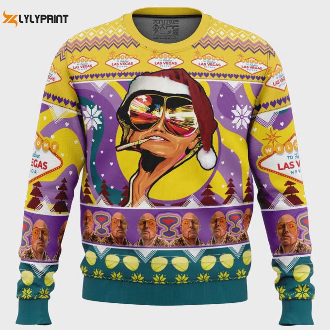 Get Into The Holiday Spirit With Johnny Depp Fear And Loathing Ugly Christmas Sweater 1