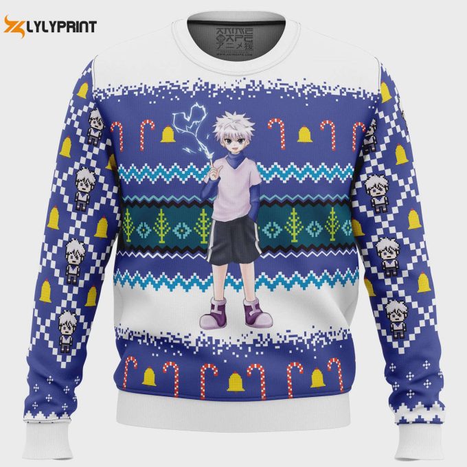 Get Festive With Killua Zoldyck Hunter X Hunter Ugly Christmas Sweater – Limited Edition