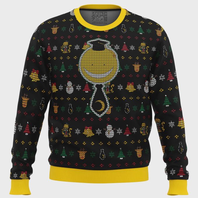 Get Festive With Koro Sensei Assassination Classroom Ugly Christmas Sweater – Perfect Holiday Gift!