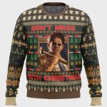 Spooky & Stylish: Leatherface Texas Chainsaw Massacre Ugly Christmas Sweater – Perfect for Horror Fans!