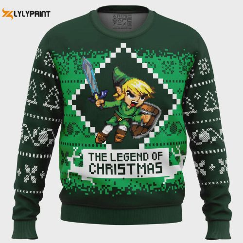 Spread Holiday Cheer with the Legendary Warrior of Christmas Zelda Ugly Sweater