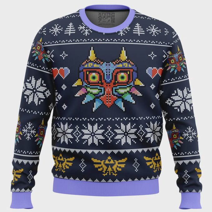 Get Festive With Majora S Mask Zelda Ugly Christmas Sweater - Limited Edition Holiday Apparel 2