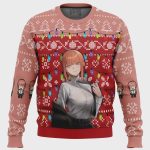 Makima Chainsaw Man Ugly Christmas Sweater: Festive Fun with Unique Design!