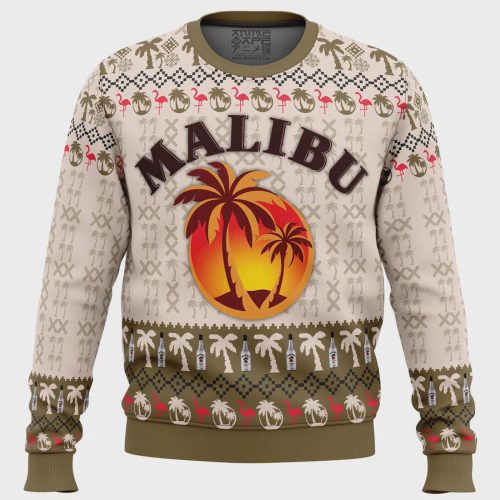 Get Festive with Malibu Rum Ugly Christmas Sweater – Fun & Stylish Holiday Apparel!