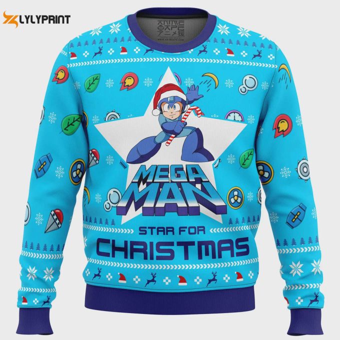 Mega Man Mega Christmas Ugly Sweater: Festive Gaming Apparel For The Holidays