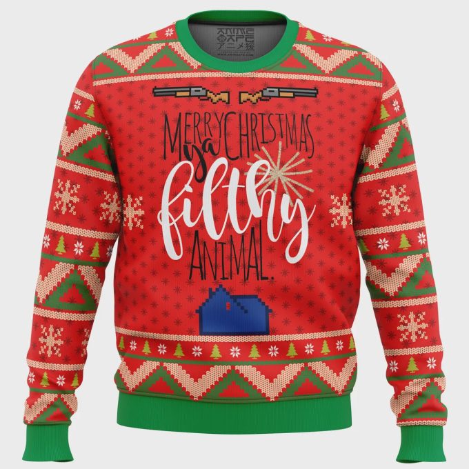 Merry Christmas Ya Filthy Animal Ugly Christmas Sweater – Festive &Amp; Hilarious Holiday Attire