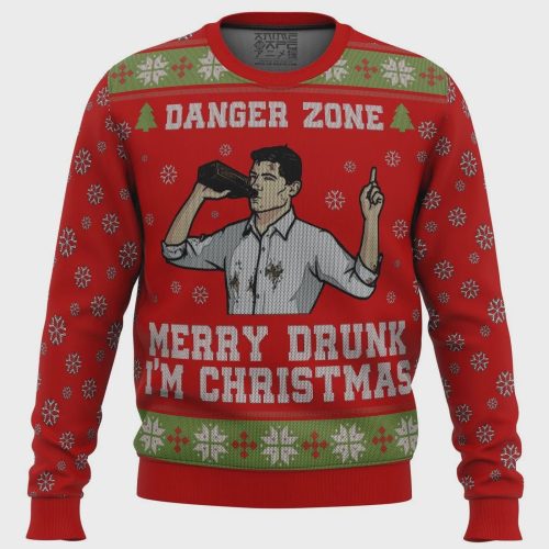 Merry Drunk I m Christmas Sterling Archer Ugly Sweater: Festive & Hilarious Holiday Attire