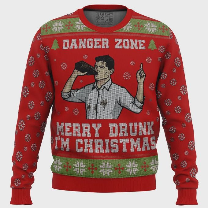 Merry Drunk I M Christmas Sterling Archer Ugly Sweater: Festive &Amp; Hilarious Holiday Attire