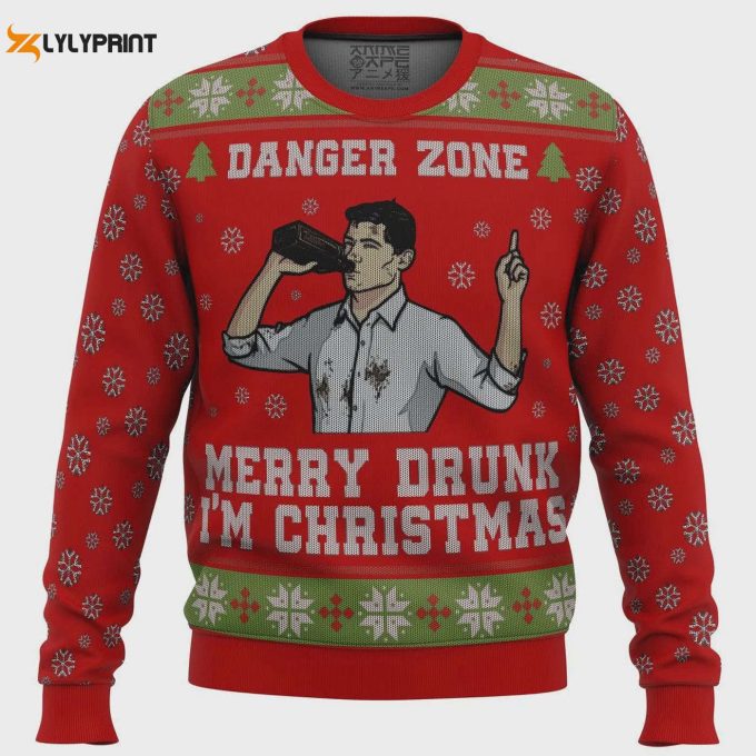 Merry Drunk I M Christmas Sterling Archer Ugly Sweater: Festive &Amp;Amp; Hilarious Holiday Attire