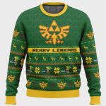 Get Festive with the Merry Linkmas Zelda Ugly Christmas Sweater – Perfect Gift for Gamers!