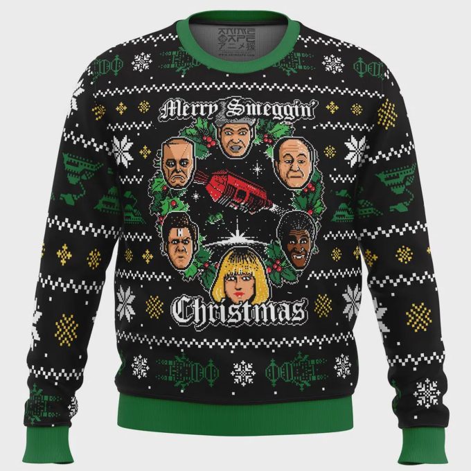 Merry Smeggin Christmas Red Dwarf Ugly Sweater: Festive And Fun Holiday Attire! 2