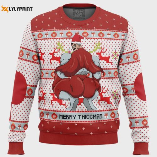 Merry Thiccmas Omni Man Invincible Ugly Christmas Sweater – Festive & Stylish Holiday Apparel