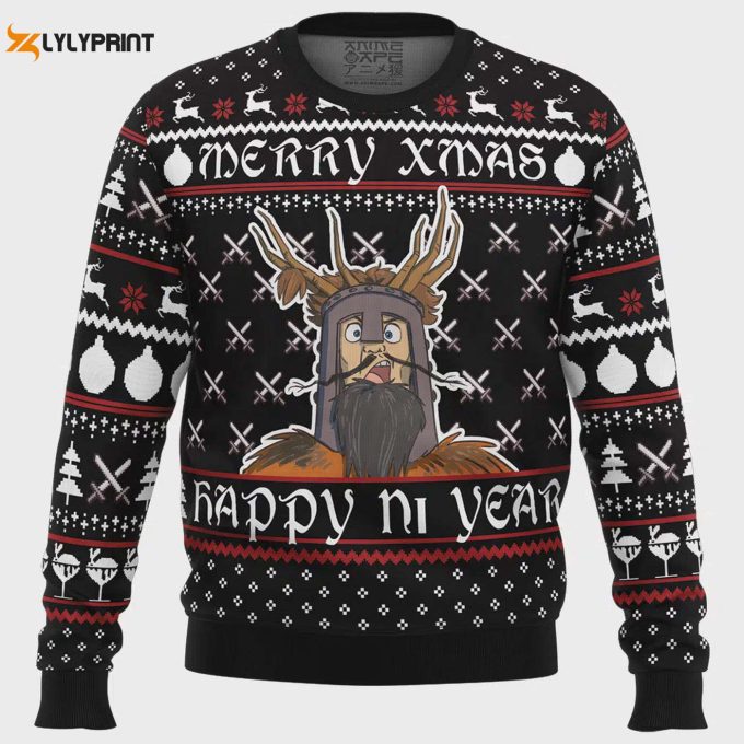 Merry Xmas &Amp;Amp; Happy Ni Year Monty Python Ugly Christmas Sweater - Festive Funny &Amp;Amp; Stylish Holiday Apparel 1