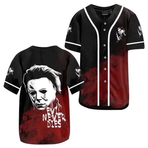 Michael Myers Red Black Baseball Jersey – Gift for Men Women – Gift for Men Women