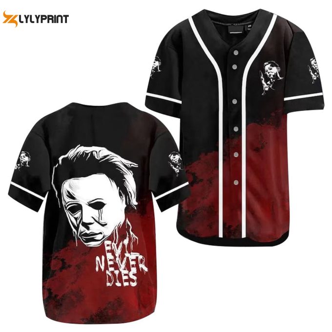 Michael Myers Red Black Baseball Jersey - Gift For Men Women - Gift For Men Women 1