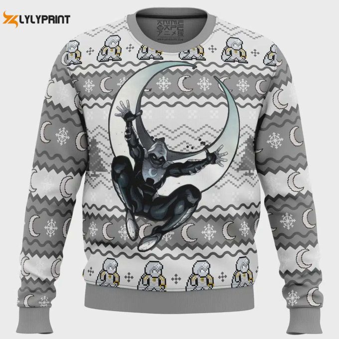 Get Festive With Moon Knight Ugly Christmas Sweater – Limited Edition Marvel Holiday Apparel