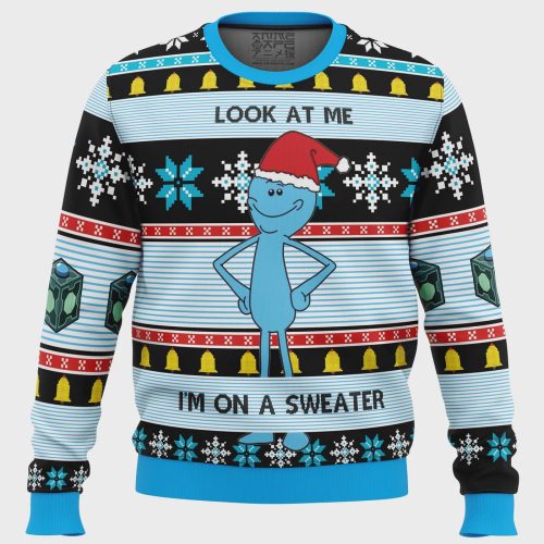 Get Festive with the Mr Meeseeks Ugly Christmas Sweater – Limited Edition Holiday Apparel