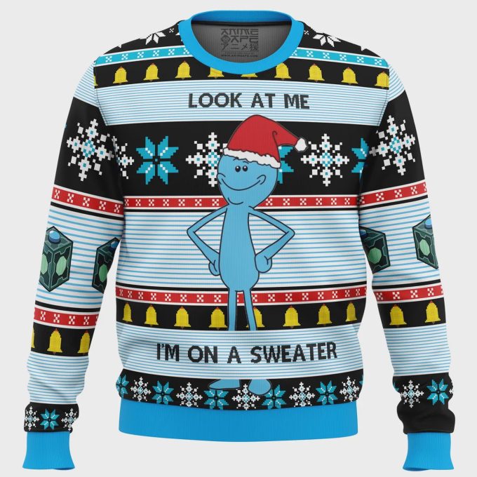 Get Festive With The Mr Meeseeks Ugly Christmas Sweater – Limited Edition Holiday Apparel